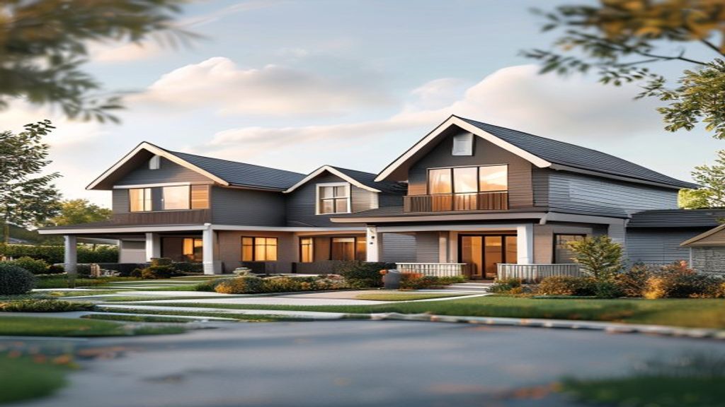 Modern brand new houses for sale, showcasing spacious interiors and fresh curb appeal
