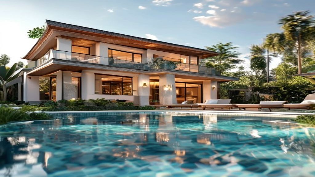 luxury house with pool