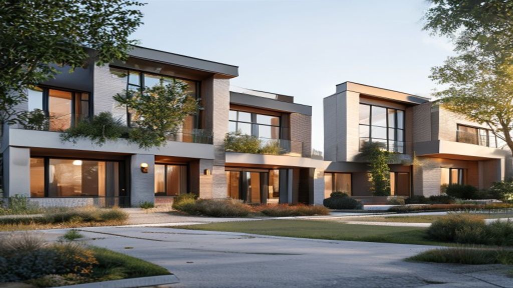 Modern new build homes featuring energy‑efficient designs and open‑plan living in a vibrant community.