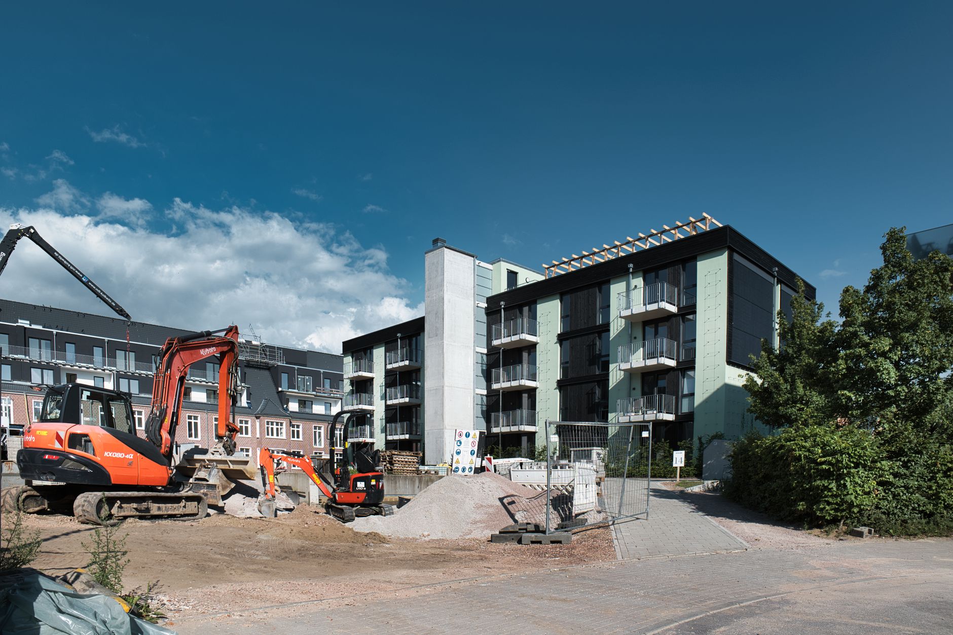 A modern residential development company showcasing new housing projects and community planning